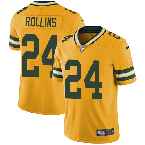 Nike Packers #24 Quinten Rollins Yellow Men's Stitched NFL Limited Rush Jersey